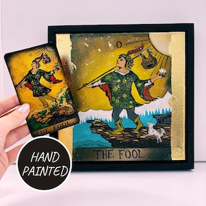 Alchemie Wandkunst, The Fool Tarot Karte, Ölgemälde, 0 Major Arcana, Rider Warte Deck, Mystik Wanddekor Kunst, Pagan Kunst, Gothic Dekor