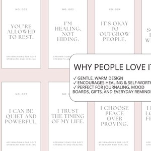 50 Affirmation Cards Printable, Affirmation Cards Digital, Vision Board Printables, Affirmation Cards Deck, Positive Affirmation Cards Pdf