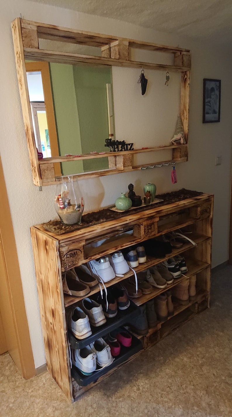Schuhregal aus Paletten Schuhschrank Palettenmöbel | Etsy
