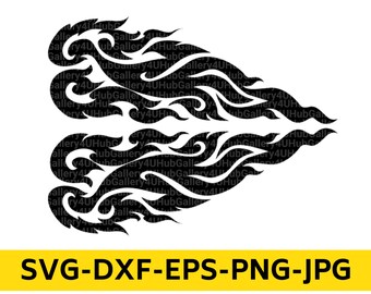 Tribal Angry Eagle Flames Car Van Motor Bike Fuel tank Stickers decals x2 A042