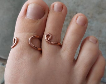 Toe splint  two rings splint adjustable copper