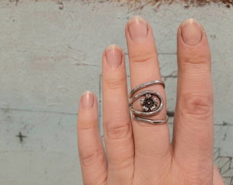 Handmade Sterling Silver Finger Splint Ring