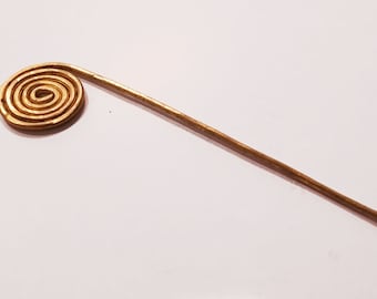 Brass Hair Stick Hammered Shawl Pin Celtic Scarf Hammered Hair Slide magic Barrette Celtic Brass Brooch Hair Jewelry Metal Pin Gift