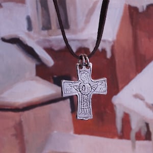 Silber oder Bronze Kreuz, mittelalterlichen Stil
