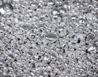 Grain d'argent fin 999 : fonte brute pour la fabrication de bijoux DIY