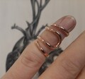 Arthritis finger splint for bcnding sideways lateral deviation sterling  silver 925, brass or copper ring for Ehlers Danols, EDS product logo