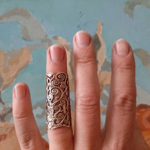 Full Finger splint for both joints ring bronze