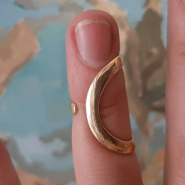 Finger splint  for sideways bending adjustable sterling  silver 925 or  bronze