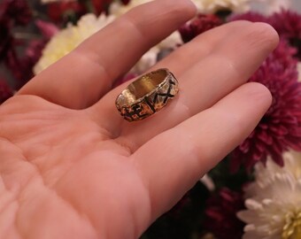 Latvian Bronze Ring: Jumis, Sun & Laima Pagan Amulet