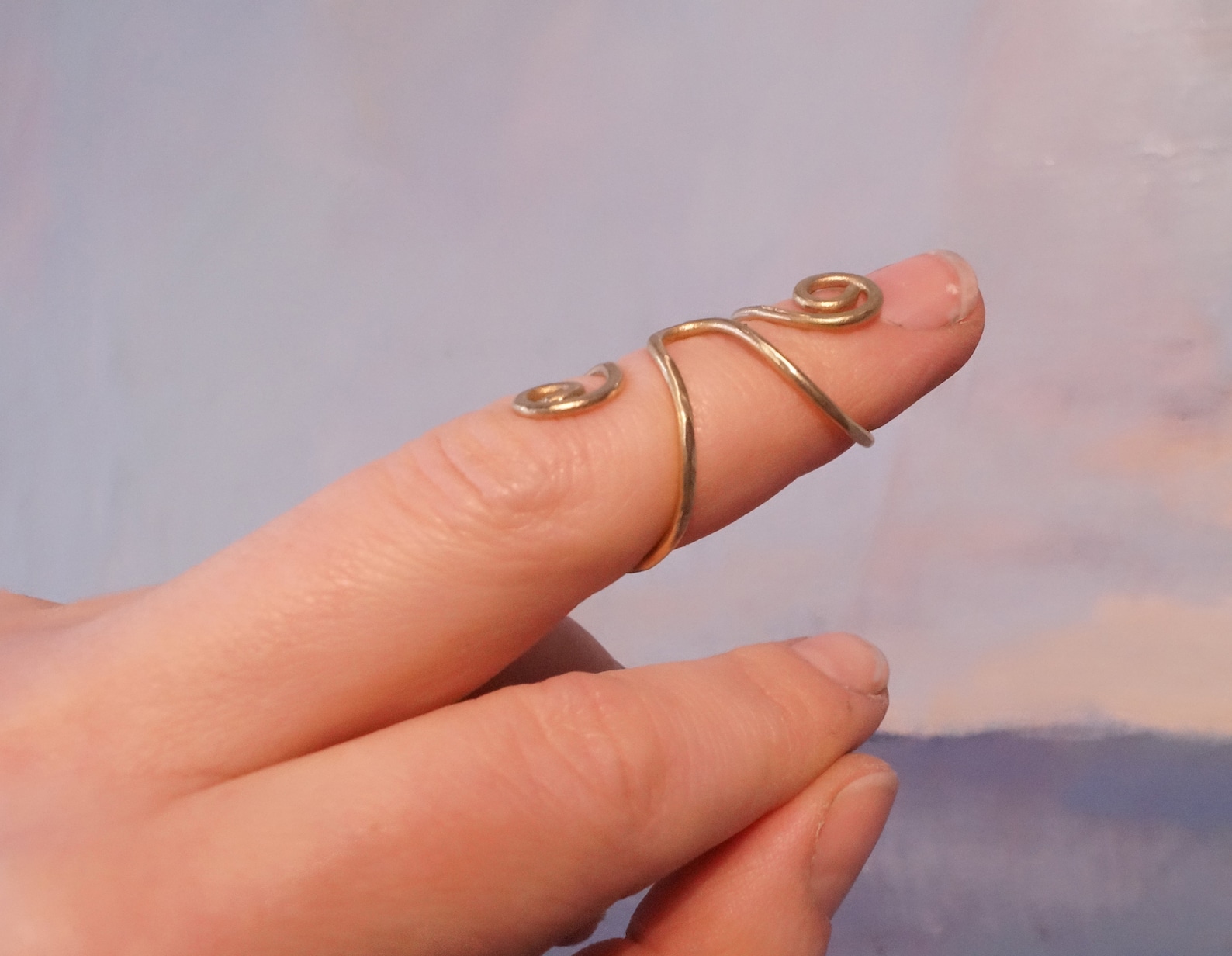 Arthritis Adjustable Finger Splint Sterling Silver or Brass Etsy