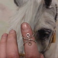 Finger splint brass or sterling silver 925 hammered textured ring product logo