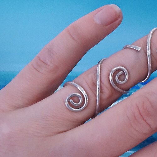 Arthritis Finger Splint Sterling Silver 925 Adjustable Ring Etsy