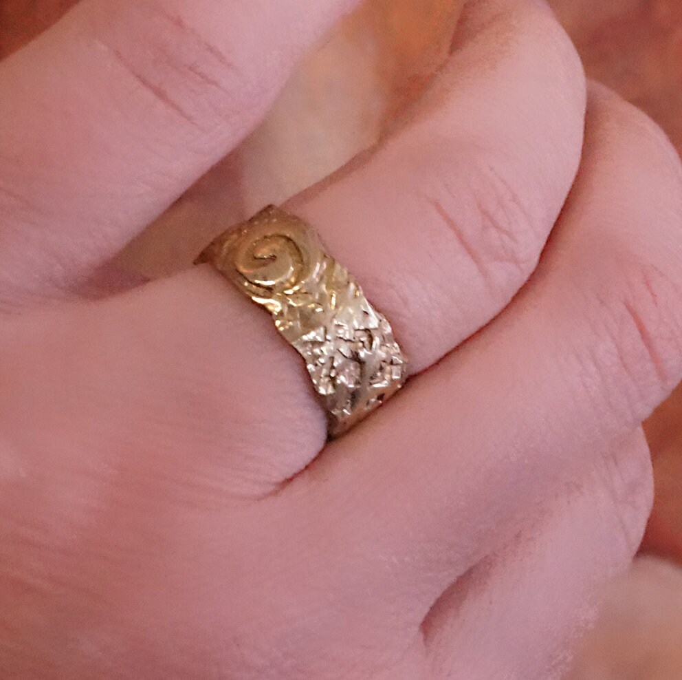 Latvian ring Bronze antique ring pagan symbols men women | Etsy