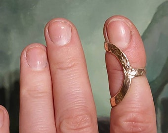 Arthritis finger splint  adjustable rose bronze