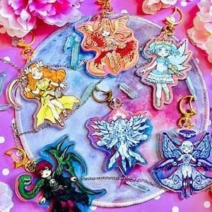 Holo Acrylanhänger [FFXIV Girlbosses] Azeyma, Hydaelyn, Nophica, Menphina, Hegemone, Athena