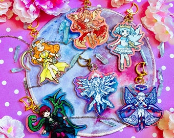 Holo Acrylic Charms [FFXIV] Azeyma, Hydaelyn, Nophica, Menphina, Hegemone, Athena, Estinien