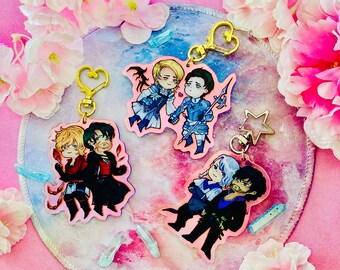 Holo Acrylic Charms [FFXVI] Terence and Dion (Teredio), Clive and Joshua (Rosfield Brothers), Sleipnir and Barnabas