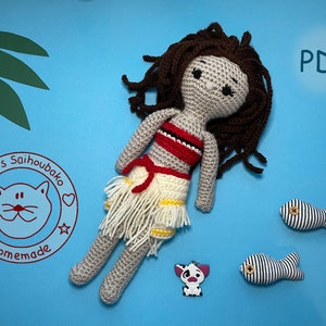 Amigurumi doll crochet pattern Island princess pdf