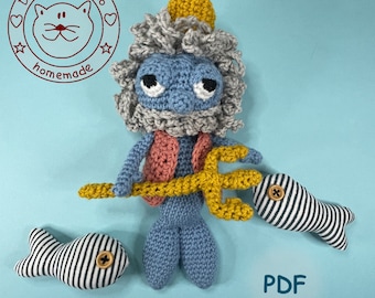 Amigurumi doll crochet pattern Zodiac Sign Aquarius pdf