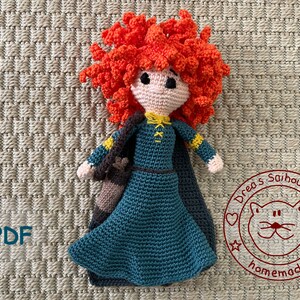 Amigurumi doll crochet pattern Scottish Princess pdf