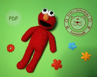 Amigurumi doll crochet pattern Elmo pdf