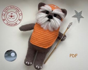 Amigurumi doll crochet pattern Ewok pdf