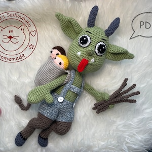 Amigurumi doll crochet pattern Krampus pdf