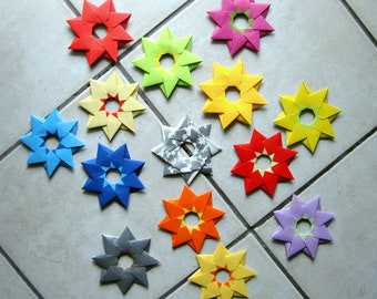 6 Sterne * 11 cm * gemischte Farben Papiersterne Weihnachten Advent Weihnachsdeko Weihnachtsbaum
