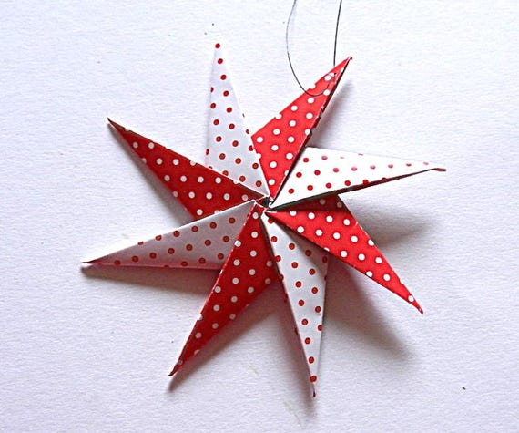 Sterne rot/wei 6 Stck Papiersterneim 12 cm Weihnachtsstern Weihnachtsbaum  Deko Advent Weihnachtsbaum Geschenkanhnger - Etsy.de