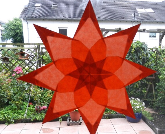 Transparentstern 14 * 20 cm Fensterstern Weihnachten Advent Fensterdeko Sterne
