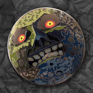The Moon Enamel Pin - Zelda Majora&#39;s Mask Villain | Termina Doomsday Collectible | Nintendo 64 Lapel Badge | Apocalyptic Gaming Brooch