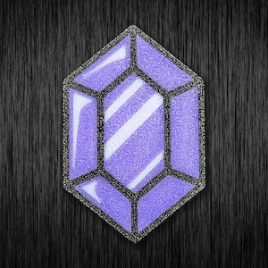 Purple Rupee Magnet – Zelda Inspired Decor | 2&quot; 3D Printed Fridge Magnet – Ceramic Backing – Retro Gamer Gift – Video Game Collectible
