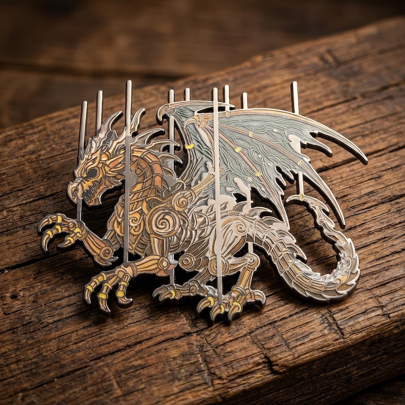 Dragon Aspects Vol.2 Enamel Pin Set | Fantasy Hard Enamel Lapel Badge ...