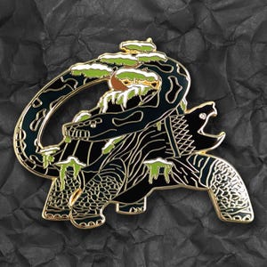 Xuanwu - The Black Tortoise Enamel Pin | Limited Edition 500, Collectible Lapel Pin, Japanese / Chinese Turtle Brooch / Jewelry