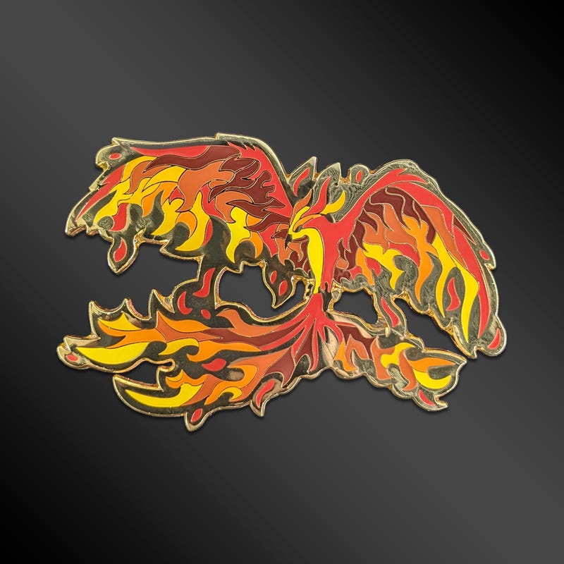 Phoenix Pin - Etsy
