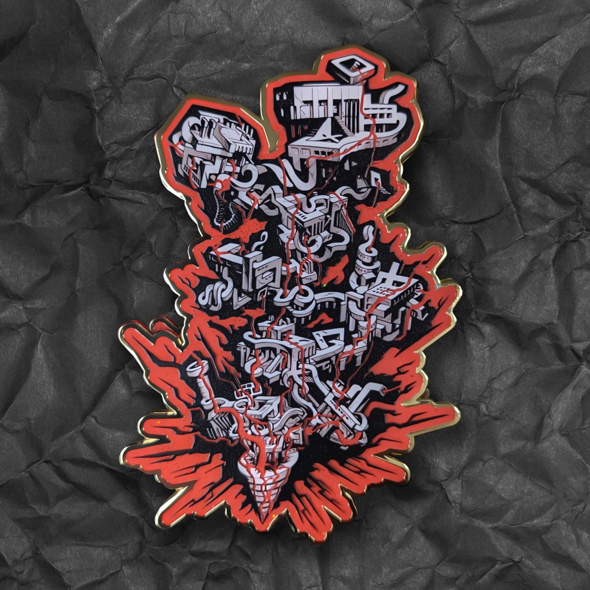 Mementos Enamel Pin - Persona 5 Dungeon Collectible | Glow-In-Dark UV Printed Badge | JRPG Subway Lapel Pin | Phantom Thieves Gaming Brooch