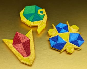 Spiritual Stones Magnet Set - The Legend Of Zelda: Ocarina Of Time, Collectible Fridge Magnets, Retro Video Game Accessory, 3D Printed