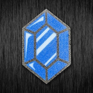 Blue Rupee Magnet – Zelda Inspired Decor | 2&quot; 3D Printed Fridge Magnet – Ceramic Backing – Retro Gamer Gift – Video Game Collectible