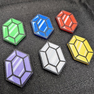 Zelda Rupee Magnets – Full 6 Color Set | 2&quot; 3D Printed Fridge Magnets | Legend of Zelda Inspired Decor – Gamer Gift – Video Game Gift