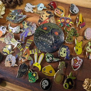 The Legend of Zelda: Majora's Mask Enamel Pin Set | Collectible Lapel Pins, Video Game Brooch / Badge