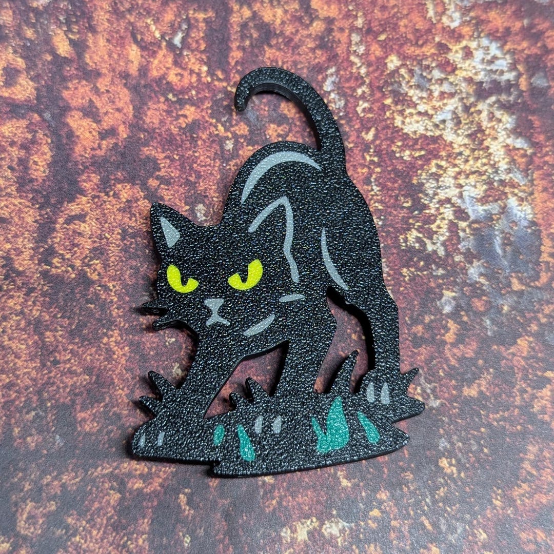 Black Cat Magnet – Collectible Fridge Magnet, Gothic Home Decor ...
