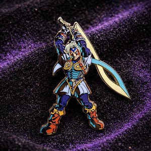Fierce Deity Link Enamel Pin | Legend Of Zelda Majora's Mask | Black Nickel | Nintendo 64 N64 Gaming Collectible | Hard Enamel Zelda Charm