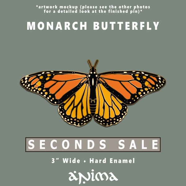 SECONDS SALE Monarch Butterfly Enamel Pin