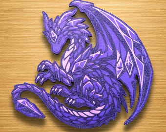 Amethyst Dragon Magnet – 3D Printed Collectible Fridge Magnet