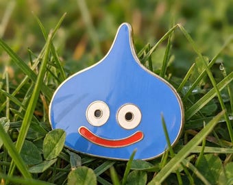 Blue Slime Enamel Pin - Dragon Quest Collectible Lapel Pin, Cute Video Game Brooch, Retro Gamer Gift, JRPG Merchandise, Slime Badge