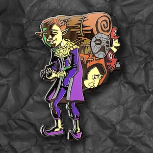 Happy Mask Salesman Enamel Pin - Legend of Zelda Majora&#39;s Mask Collectible Pin, Video Game Lapel Pin, Unique Gamer Gift, Retro Zelda Badge