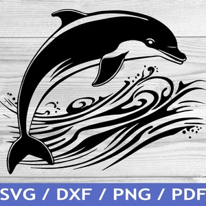Delphin SVG Schnitt / Delphin Cricut Design / Delphin Design für T-Shirt / Delphin Druck / SVG für Sublimationsvorlage