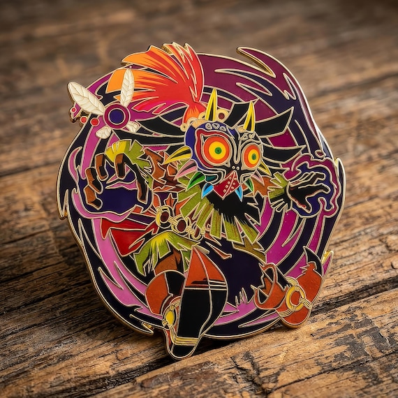 Skull Kid Enamel Pin | The Legend Of Zelda Majora's Mask Pin, N64 Video Game Badge/Brooch