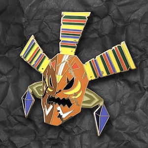 Odolwa&#39;s Remains Enamel Pin - Zelda Boss Trophy Collectible | Majora&#39;s Mask Lapel Badge | Nintendo 64 Gaming Pin | Woodfall Temple Brooch
