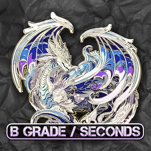 B Grade / Seconds Nocthara, The Moon Dragon Enamel Pin | 3&quot; Gold-Plated Hard Enamel Pin | Dragon Aspects Collection, Moonlight Dragon